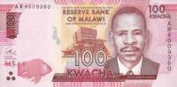 p65a from Malawi: 100 Kwacha from 2014