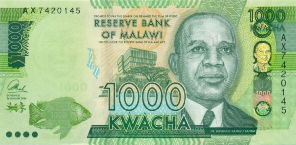 Front of Malawi p67a: 1000 Kwacha from 2014