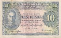 p8 from Malaya: 10 Cents from 1941