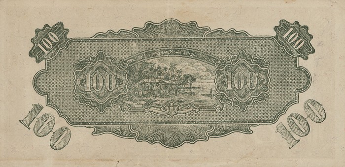 Back of Malaya pM9: 100 Dollars from 1945