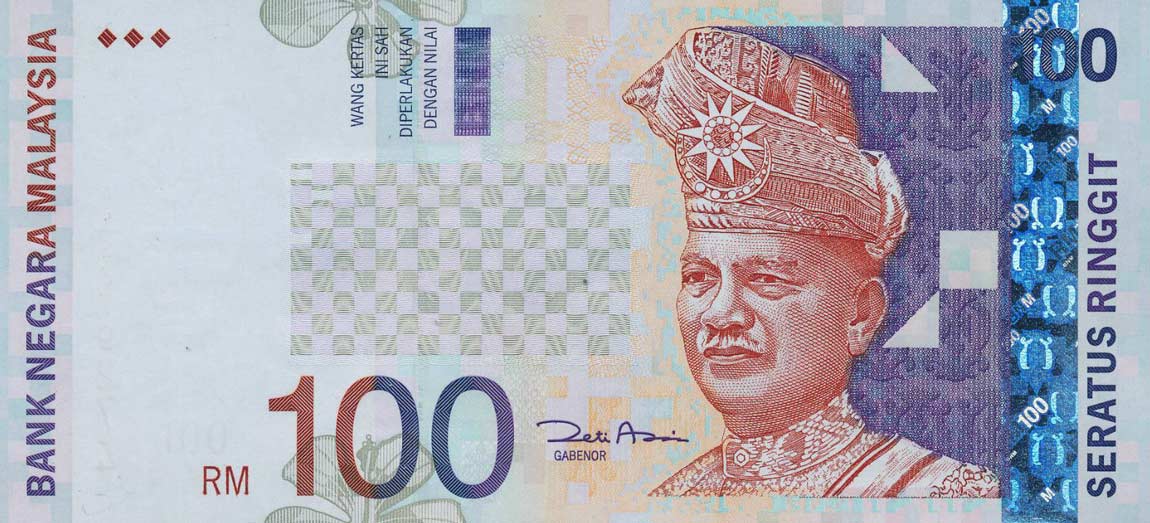 Front of Malaysia p44d: 100 Ringgit from 2001