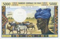 p14c from Mali: 5000 Francs from 1972