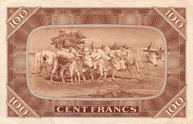 Back of Mali p2: 100 Francs from 1960