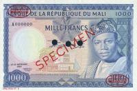 p9s from Mali: 1000 Francs from 1960