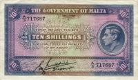 p19 from Malta: 10 Shillings from 1940