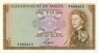 p26a from Malta: 1 Pound from 1949