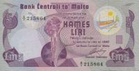 p35a from Malta: 5 Lira from 1979