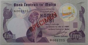 p35s from Malta: 5 Lira from 1979