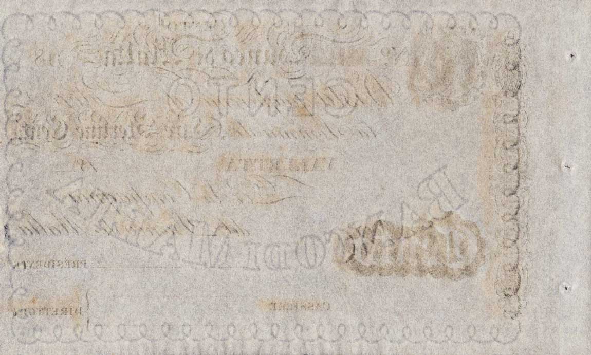 Back of Malta pS165: 100 Lire from 1830