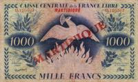 p22c from Martinique: 1000 Francs from 1941