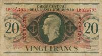 p24a from Martinique: 20 Francs from 1944