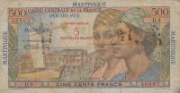 p38 from Martinique: 5 Nouveaux Francs from 1960