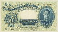 Gallery image for Mauritius p22: 5 Rupees from 1937