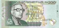 p52a from Mauritius: 200 Rupees from 1999