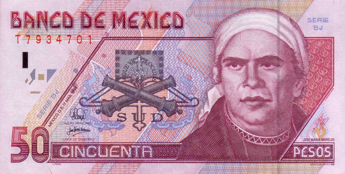 Front of Mexico p107c: 50 Pesos from 1998