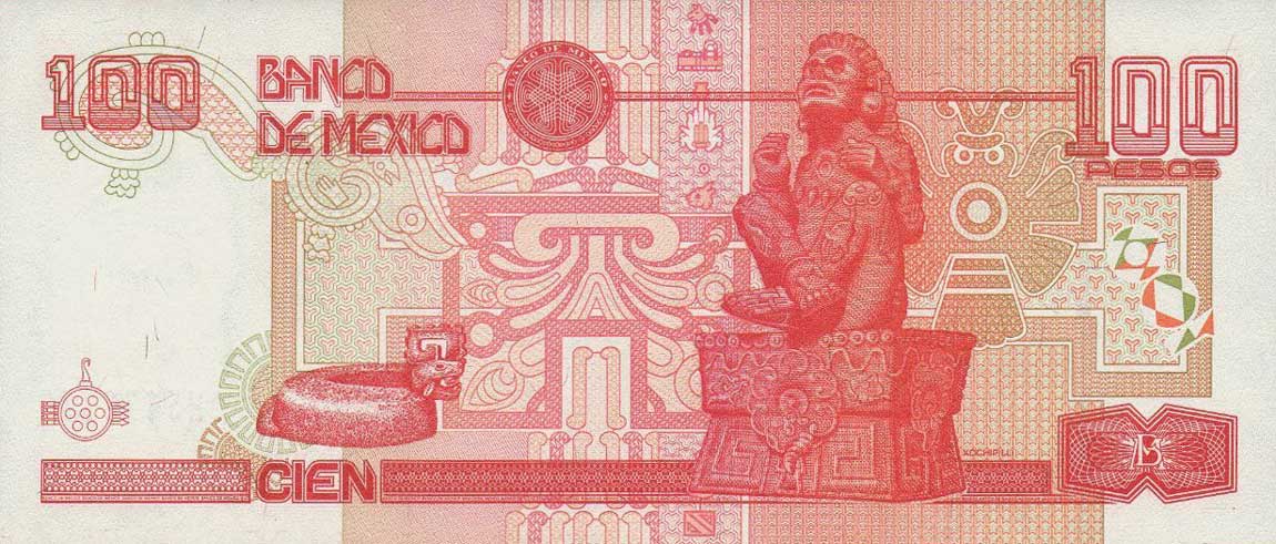 Back of Mexico p108a: 100 Pesos from 1994