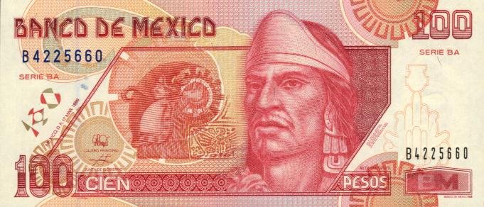 Front of Mexico p108d: 100 Pesos from 1999