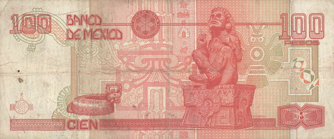 Back of Mexico p113: 100 Pesos from 2000