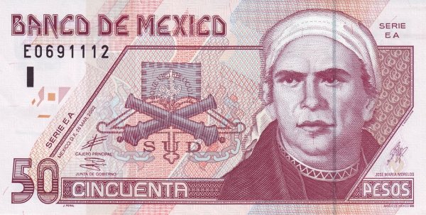 Front of Mexico p117b: 50 Pesos from 2002