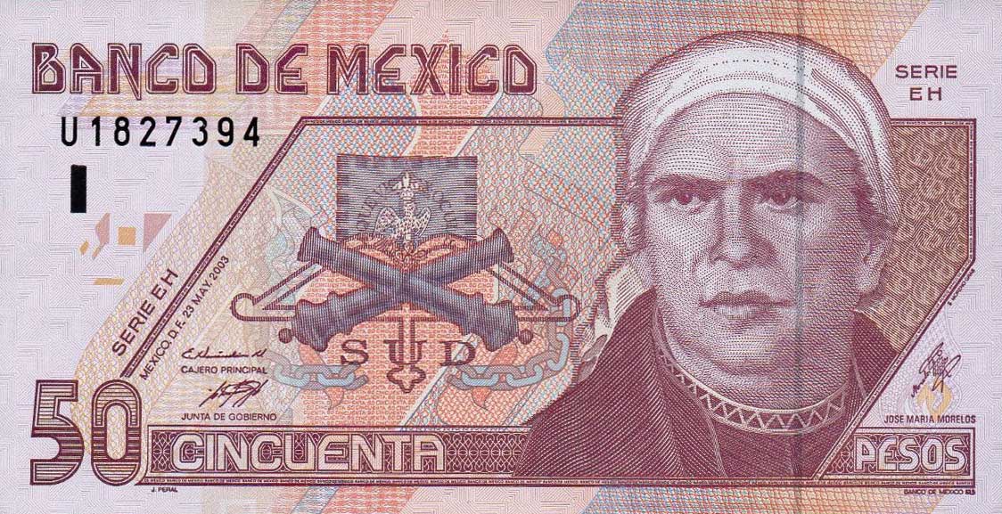 Front of Mexico p117c: 50 Pesos from 2003