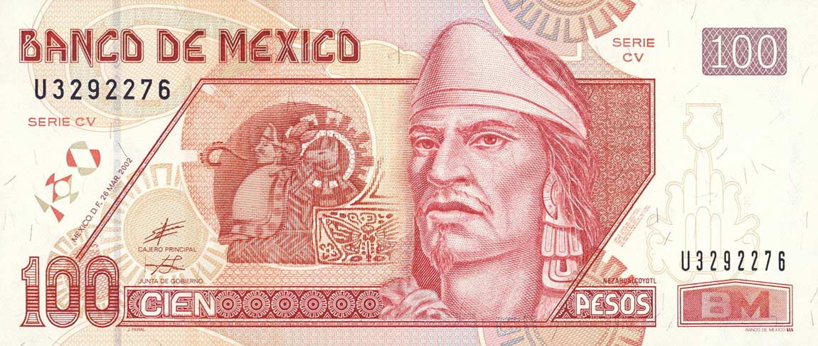 Front of Mexico p118b: 100 Pesos from 2002