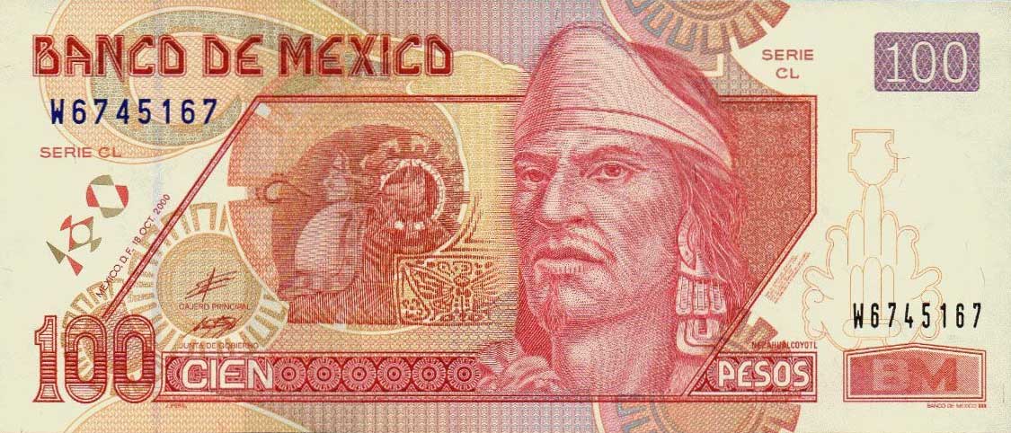 Front of Mexico p118h: 100 Pesos from 2005