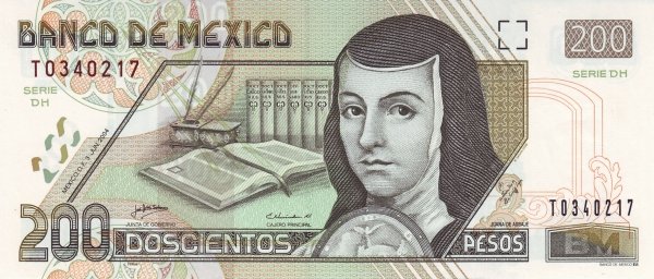 Front of Mexico p119d: 200 Pesos from 2006