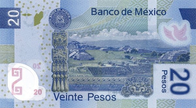 Back of Mexico p122ab: 20 Pesos from 2016