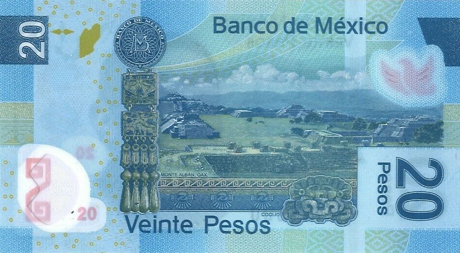 Back of Mexico p122n: 20 Pesos from 2010