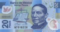 Gallery image for Mexico p122y: 20 Pesos