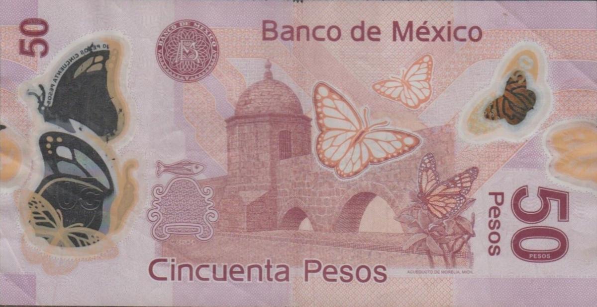 Back of Mexico p123Ab: 50 Pesos from 2012