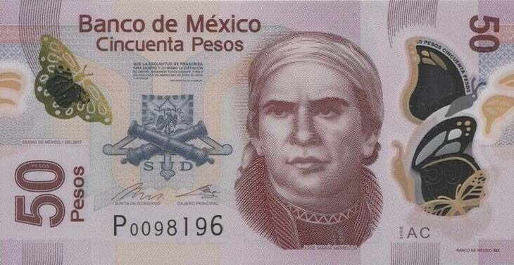 Front of Mexico p123Ac: 50 Pesos from 2012