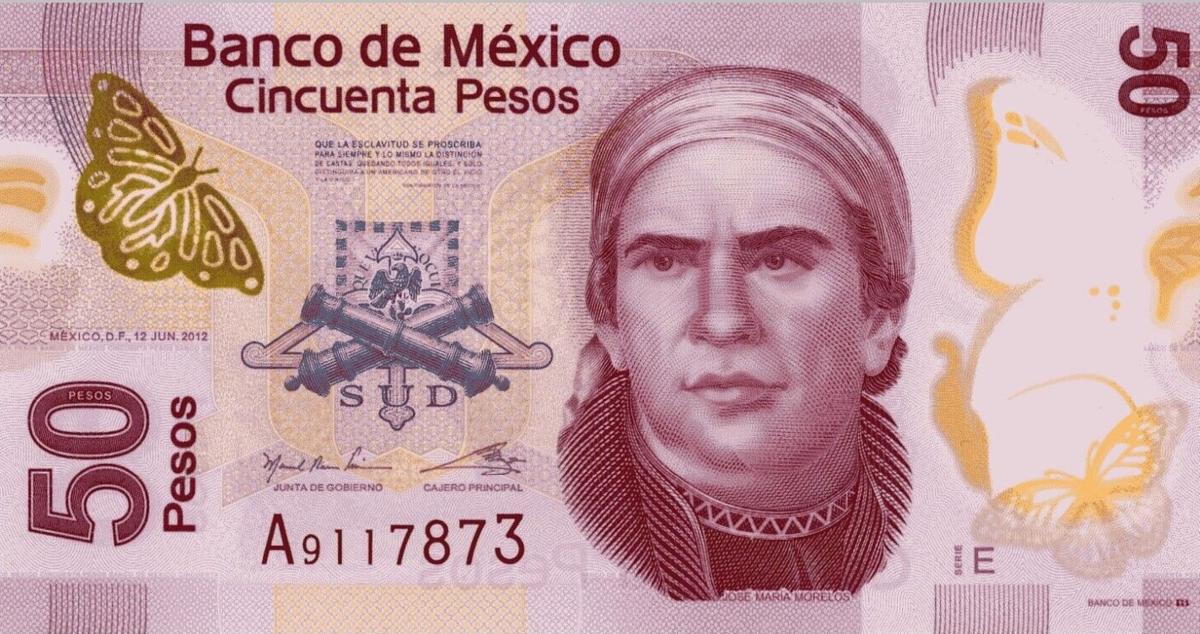 Front of Mexico p123Ae: 50 Pesos from 2012