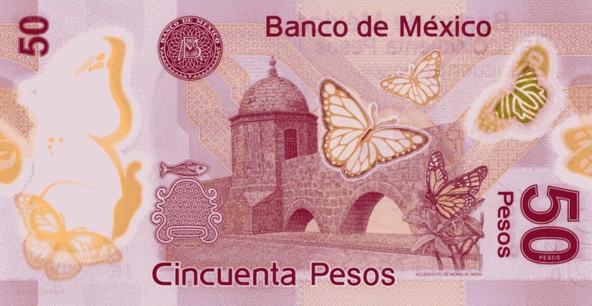 Back of Mexico p123Ag: 50 Pesos from 2013