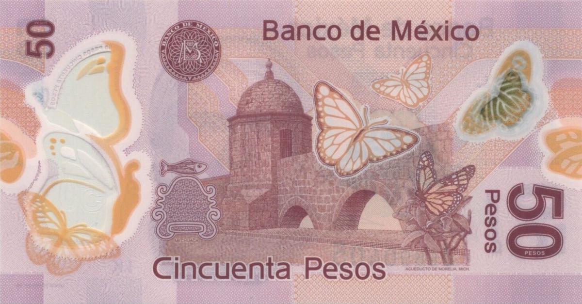 Back of Mexico p123Ak: 50 Pesos from 2013