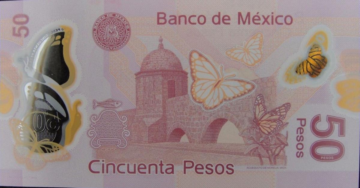 Back of Mexico p123Al: 50 Pesos from 2013