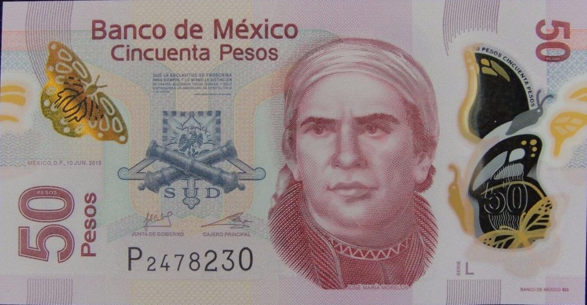 Front of Mexico p123Al: 50 Pesos from 2013