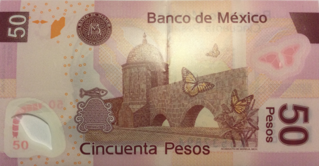 Back of Mexico p123f: 50 Pesos from 2006