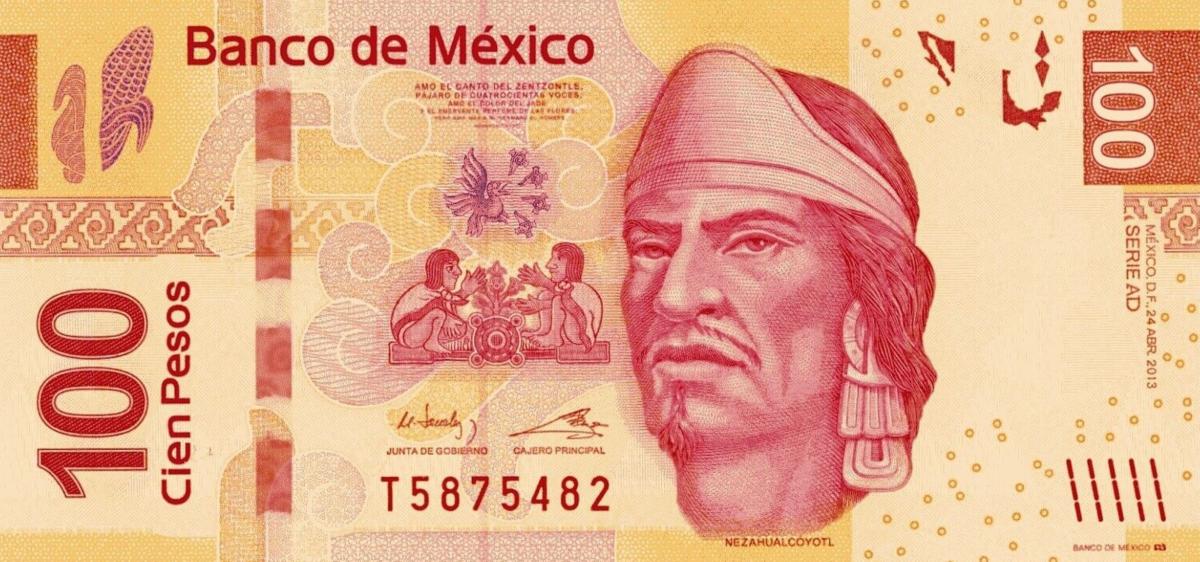 Front of Mexico p124ad: 100 Pesos from 2013