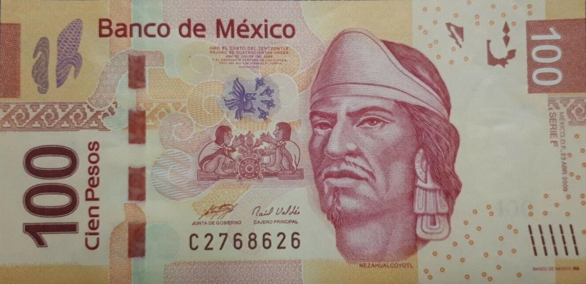 Front of Mexico p124f: 100 Pesos from 2009