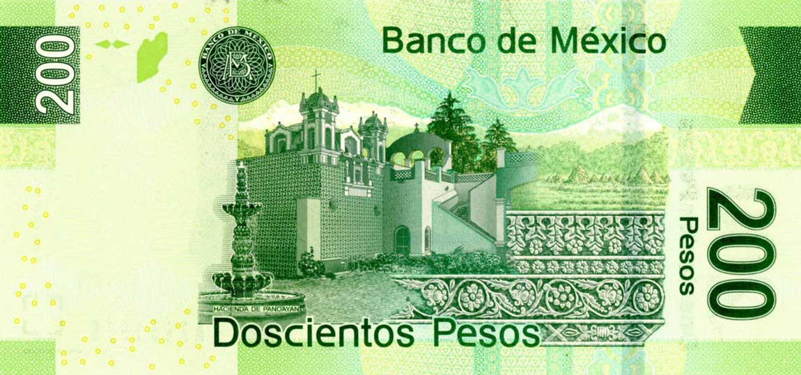 Back of Mexico p125a: 200 Pesos from 2007