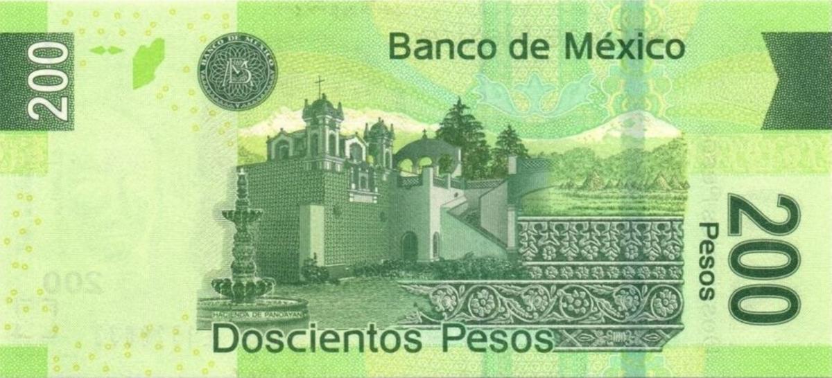 Back of Mexico p125ba: 200 Pesos from 2014