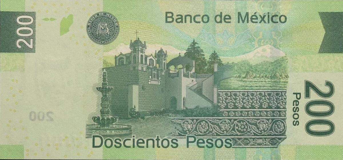 Back of Mexico p125bb: 200 Pesos from 2014