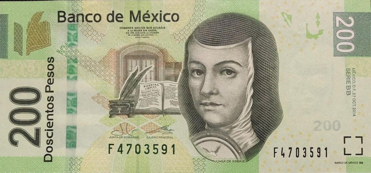 Front of Mexico p125bb: 200 Pesos from 2014