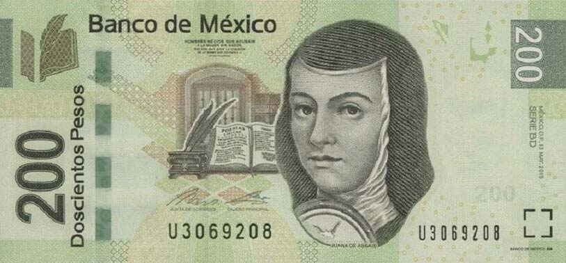 Front of Mexico p125bd: 200 Pesos from 2015