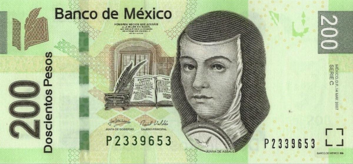 Front of Mexico p125c: 200 Pesos from 2007