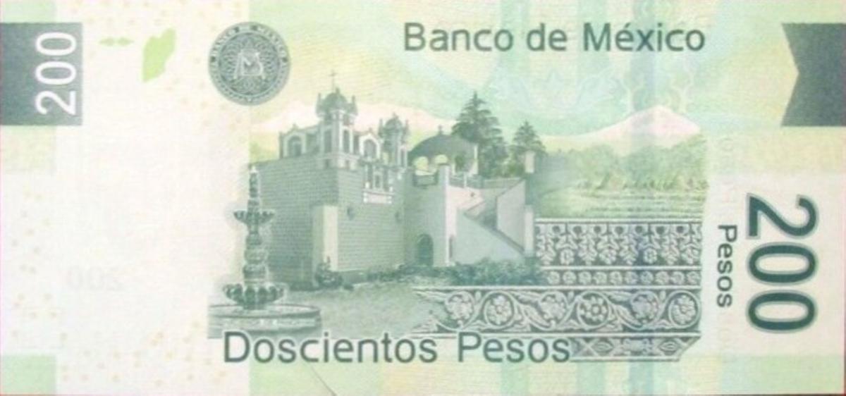 Back of Mexico p125r: 200 Pesos from 2008