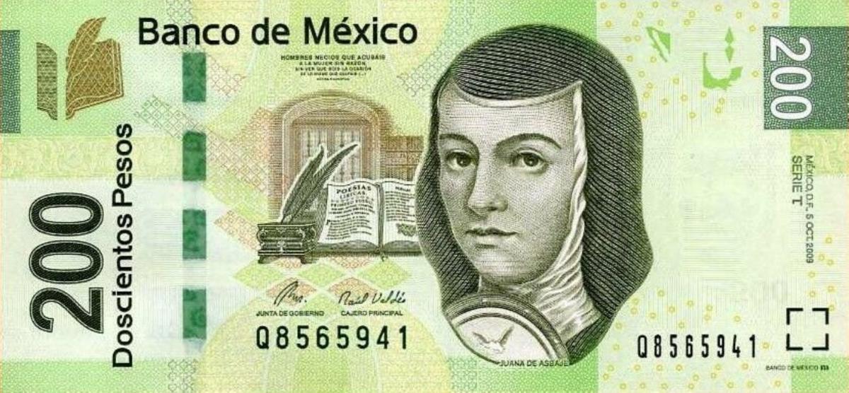 Front of Mexico p125t: 200 Pesos from 2009