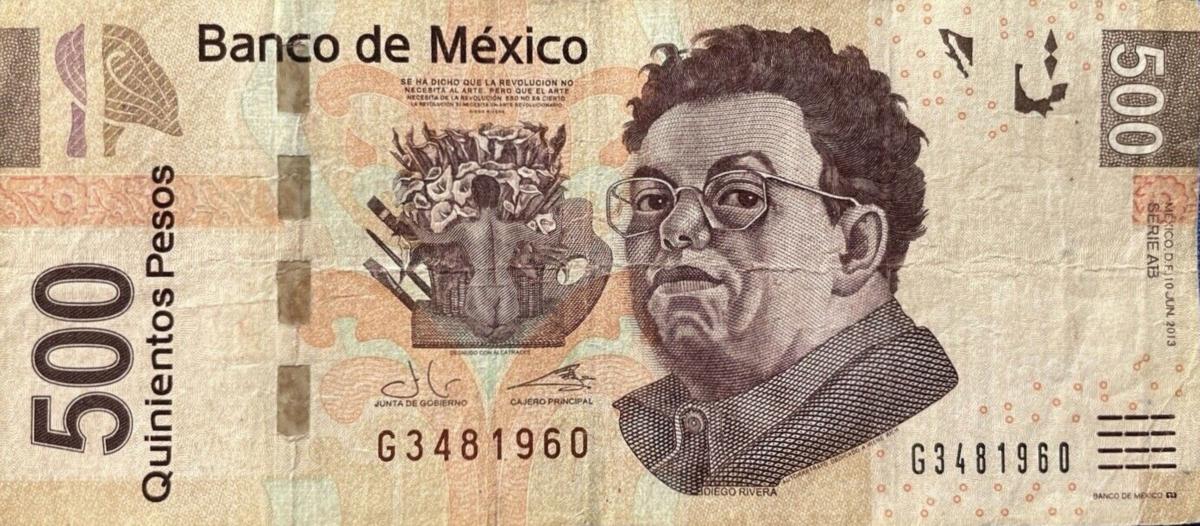 Front of Mexico p126ab: 500 Pesos from 2013