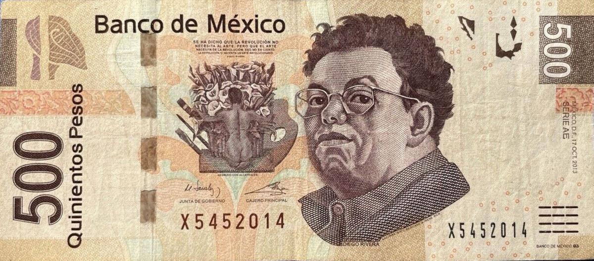 Front of Mexico p126ae: 500 Pesos from 2013